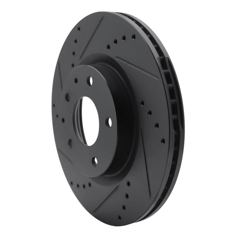 Mazda CX-30 Brake Rotor (1) - Front Left - R1 Concepts - Drilled & Slotted - Black - `19-`25